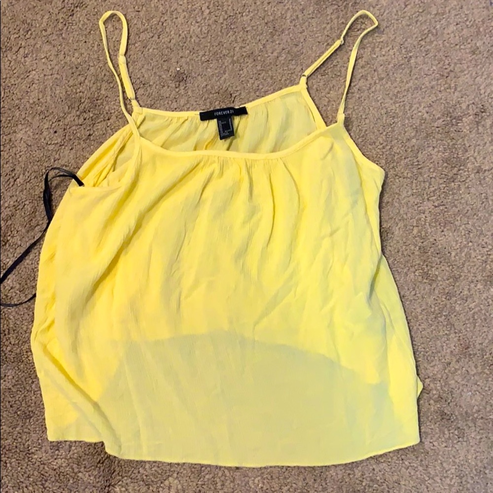 Forever21 Yellow Tank Top